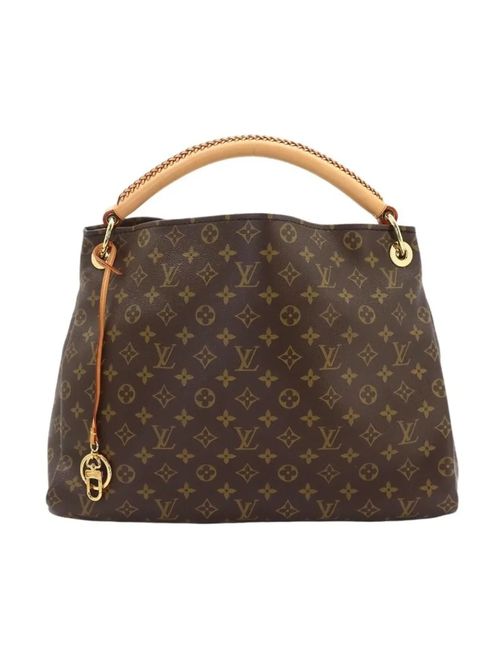 Louis Vuitton Monogram Artsy MM Shoulder Bag Brown Gold